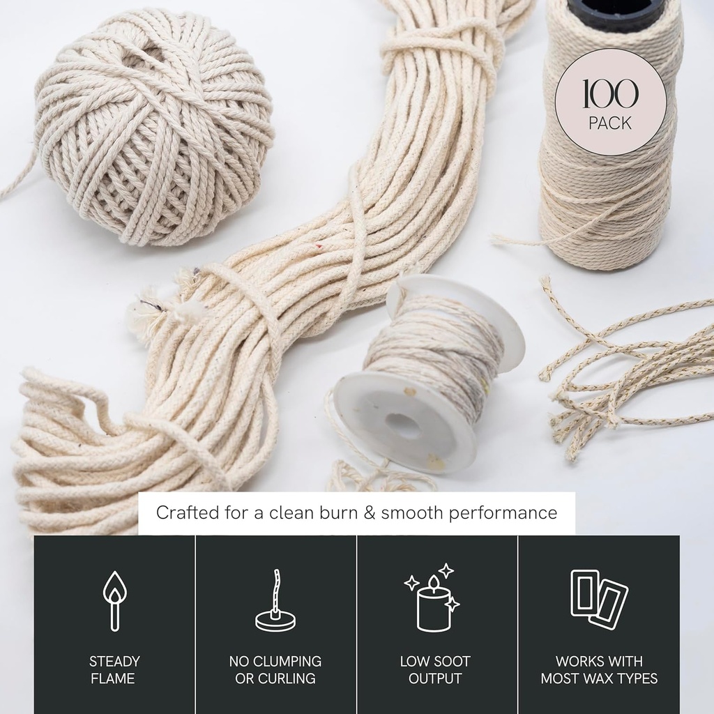 Cotton Core Wicks, clean burn