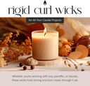 Rigid Curl Wicks, clean burn