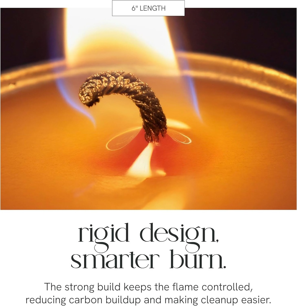 Rigid Curl Wicks, smarter burn