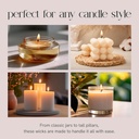 Rigid Curl Wicks, perfect for any candle