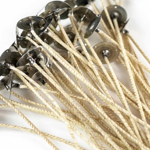 [69201] Cotton Core 34-40C Wick, 6" Length,  Pack of 100