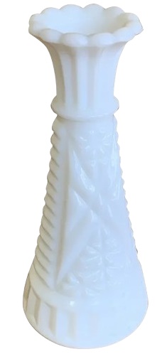 [45191] Stars & Bars Milk Glass (5 7/8" Bud Vase) One Vase